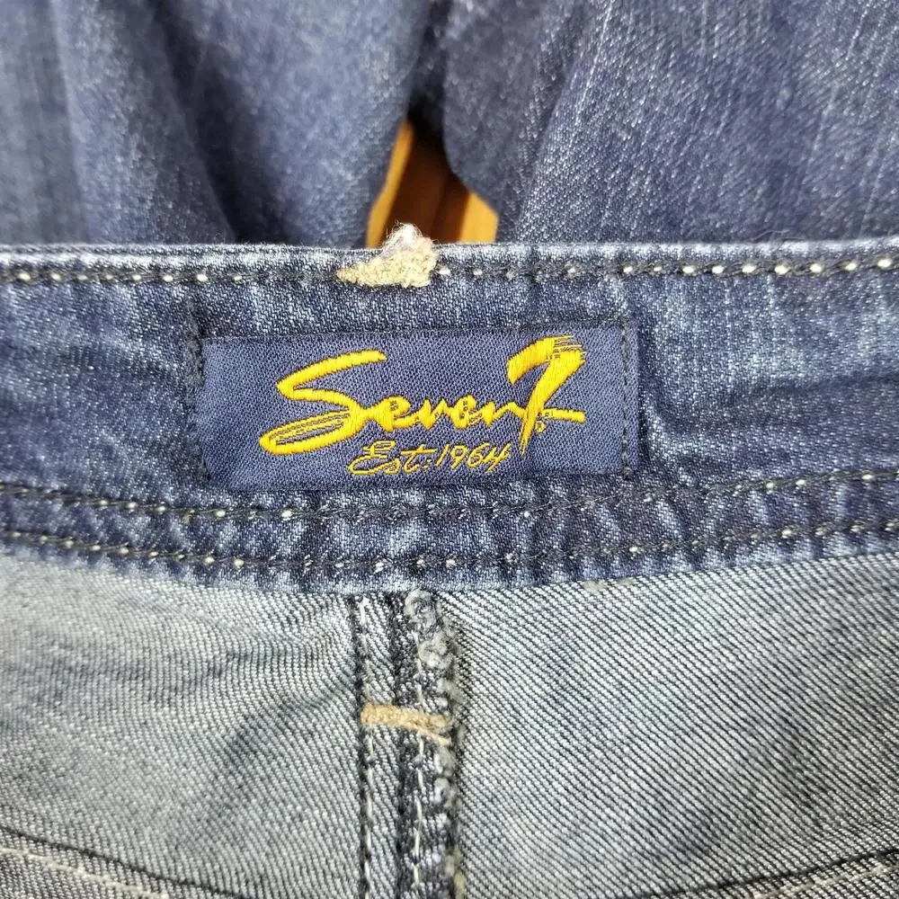 Seven 7 Denim Jean Shorts 6 Dark Wash‎ Blue Like New